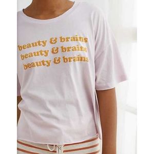 Aerie distressed boyfriend cropped t-shirt